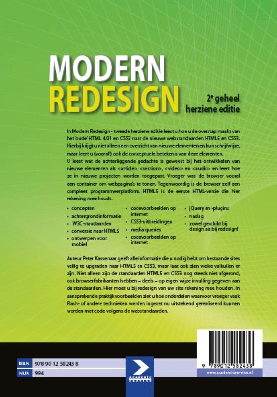 Achterkant van Modern redesign