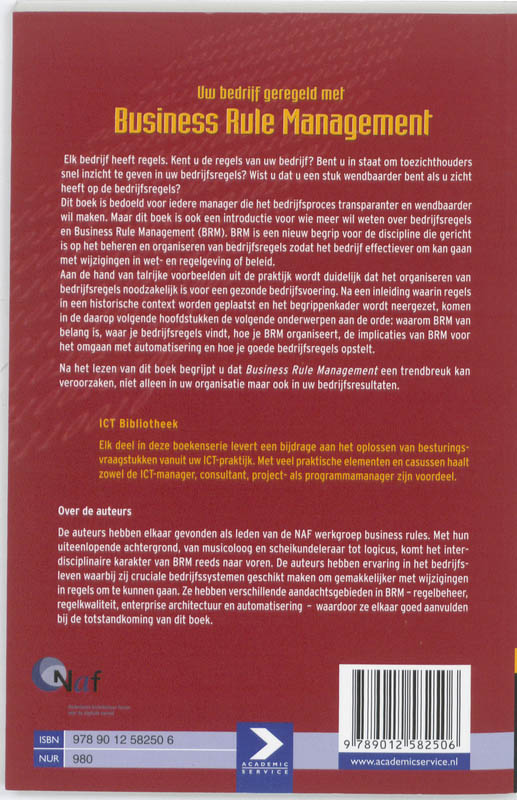Achterkant van Uw bedrijf geregeld met Business Rule management