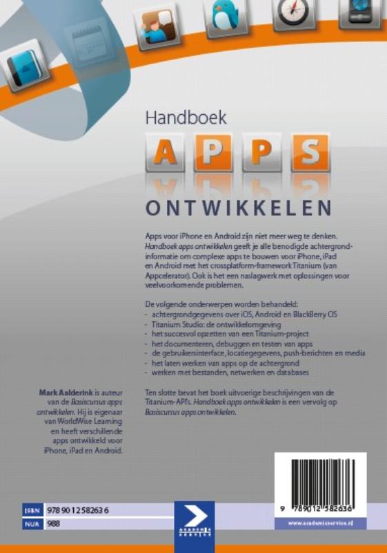 Achterkant van Handboek apps ontwikkelen