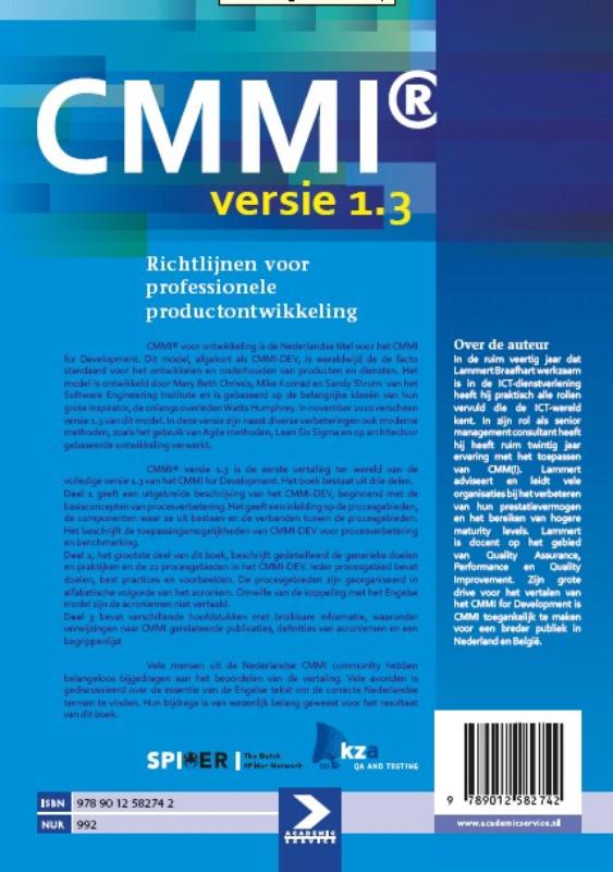 Achterkant van CMMI® voor ontwikkeling, versie 1.3