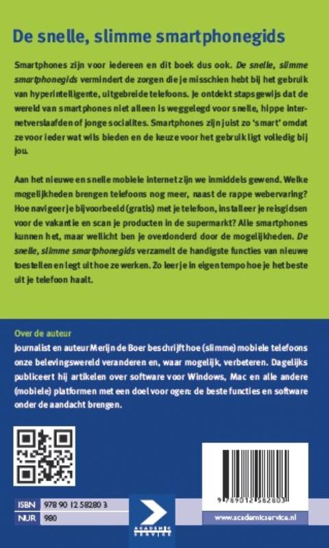 Achterkant van De snelle, slimme smartphonegids