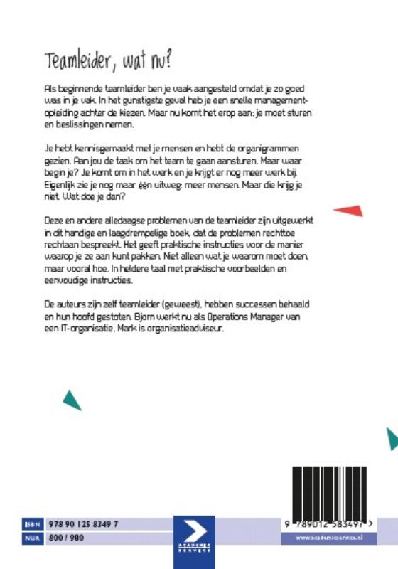 Achterkant van Teamleider, wat nu?