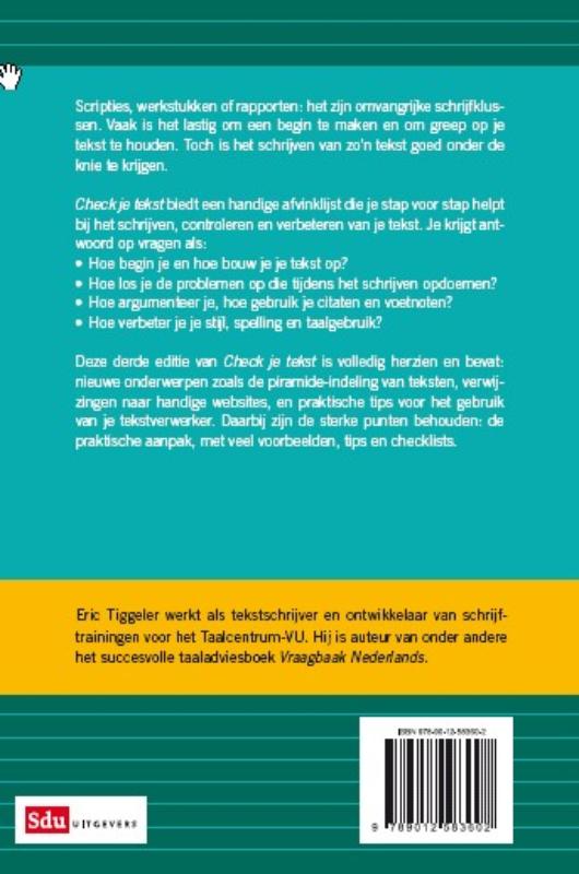 Achterkant van Check je tekst