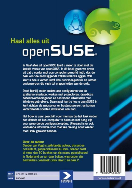Achterkant van Haal alles uit open suse