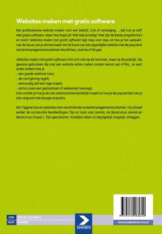 Achterkant van Websites maken met gratis software