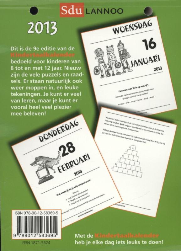 Achterkant van 2013