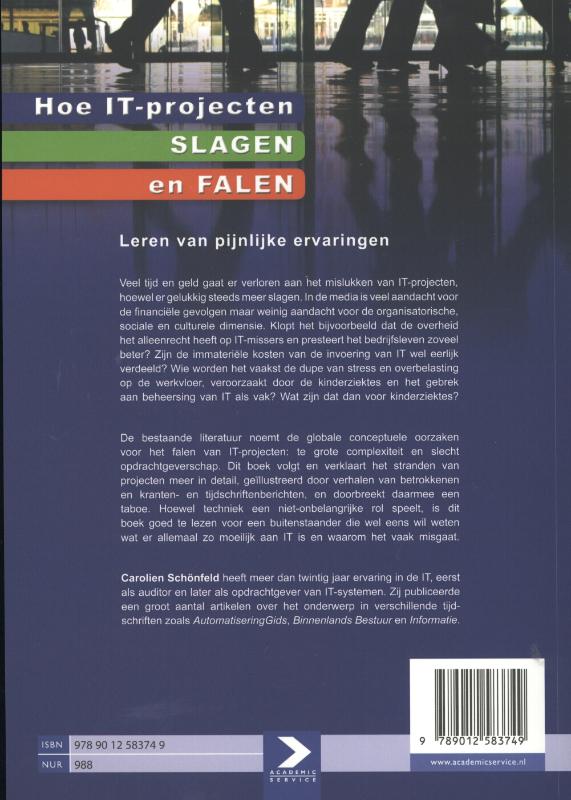 Achterkant van Hoe IT-projecten slagen en falen