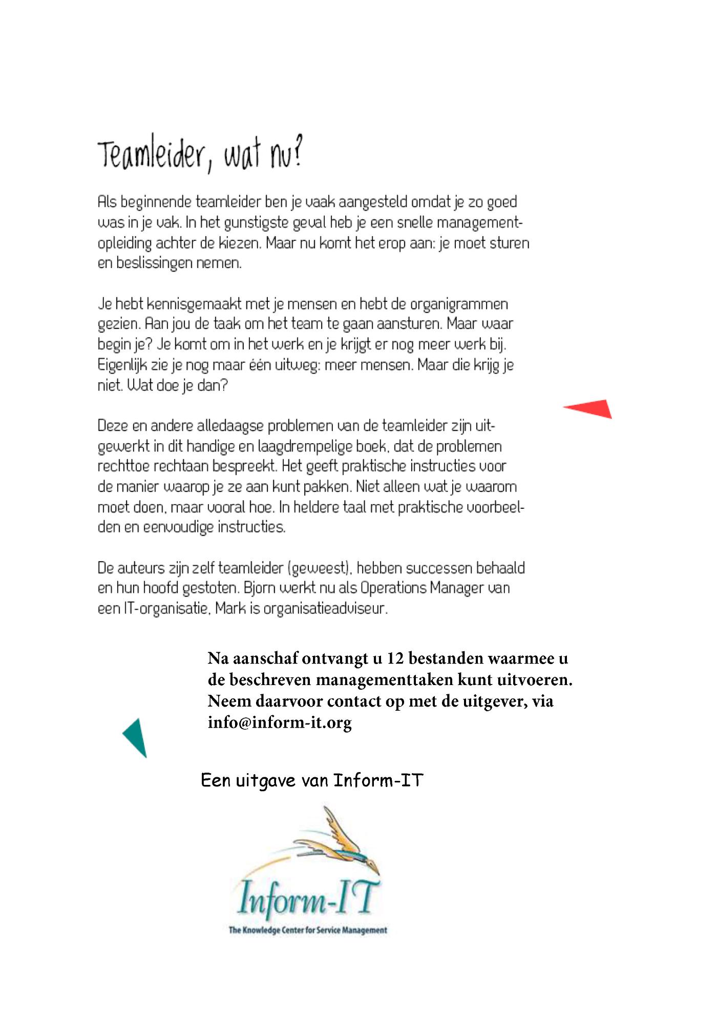 Achterkant van Teamleider, wat nu?