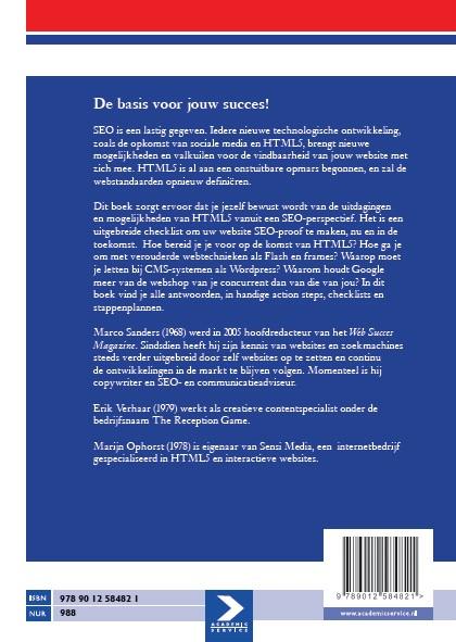 Achterkant van Basiscursus SEO & html5