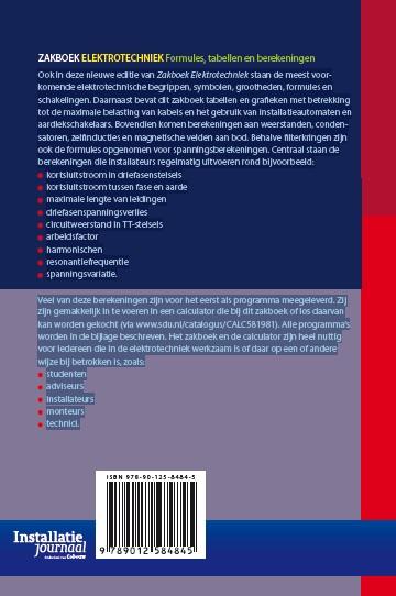 Achterkant van Zakboek elektrotechniek