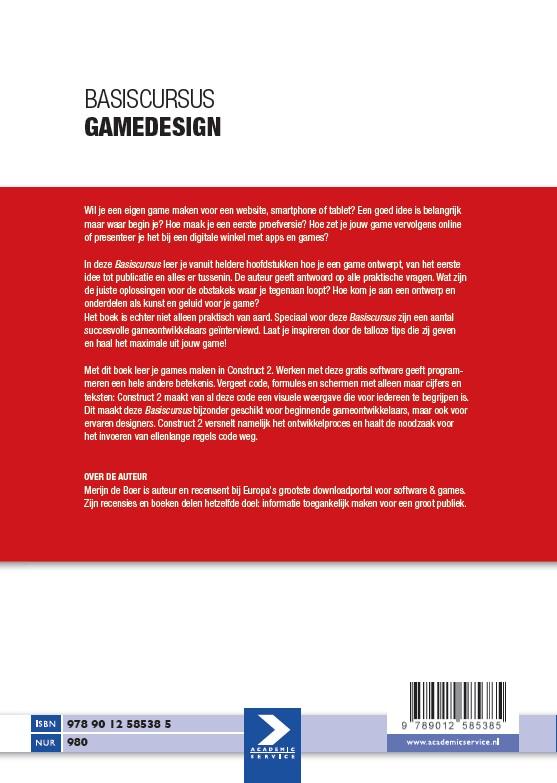 Achterkant van Basiscursus gamedesign