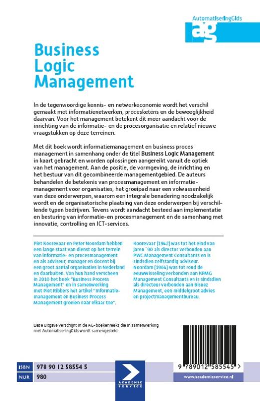 Achterkant van Business logic management