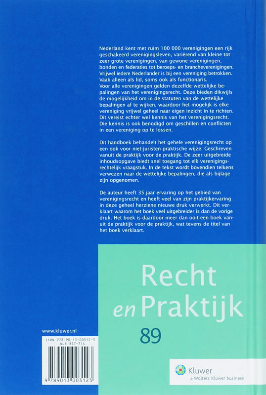 Achterkant van De vereniging in de praktijk
