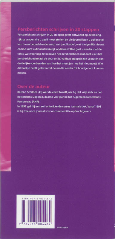 Achterkant van Persberichten schrijven in 20 stappen