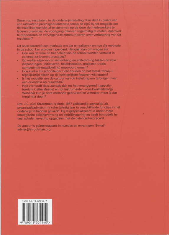 Achterkant van Resultaatgestuurde kwaliteitszorg