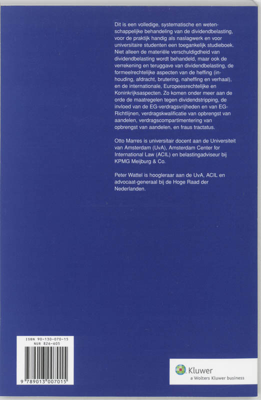 Achterkant van Dividendbelasting