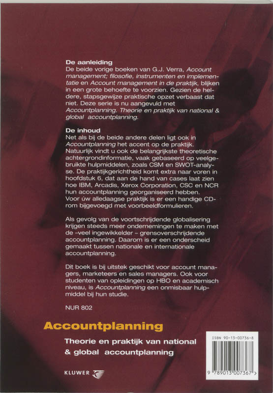 Achterkant van Accountplanning