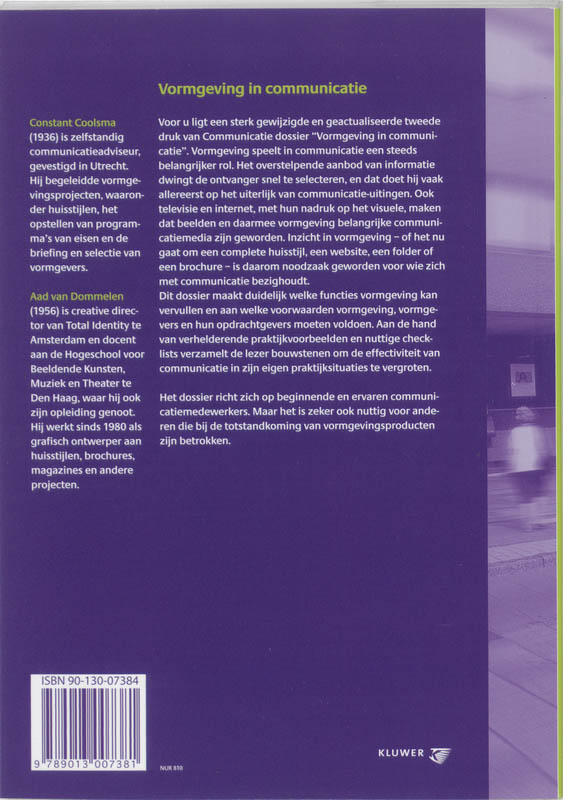 Achterkant van Vormgeving in communicatie