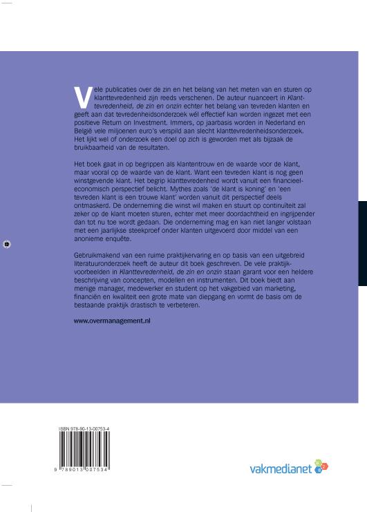 Achterkant van Klanttevredenheid, de zin en onzin