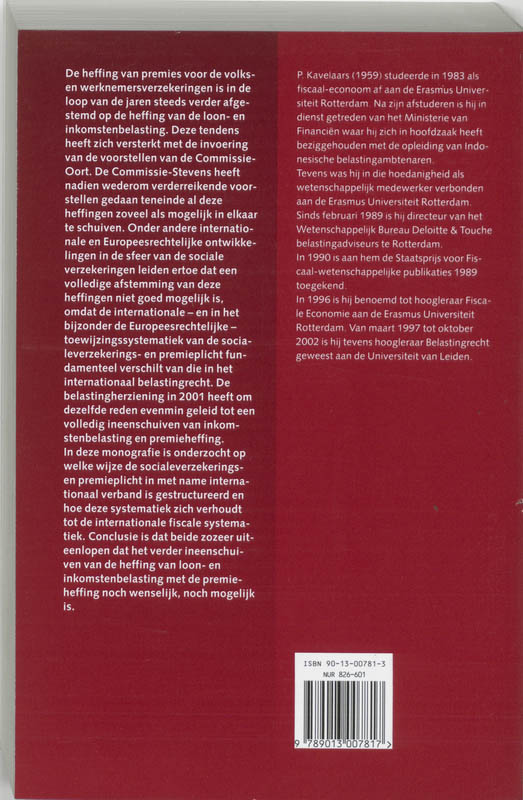 Achterkant van Toewijzigingsregels in het internationaal fiscaal- en sociaalverzekeringsrecht