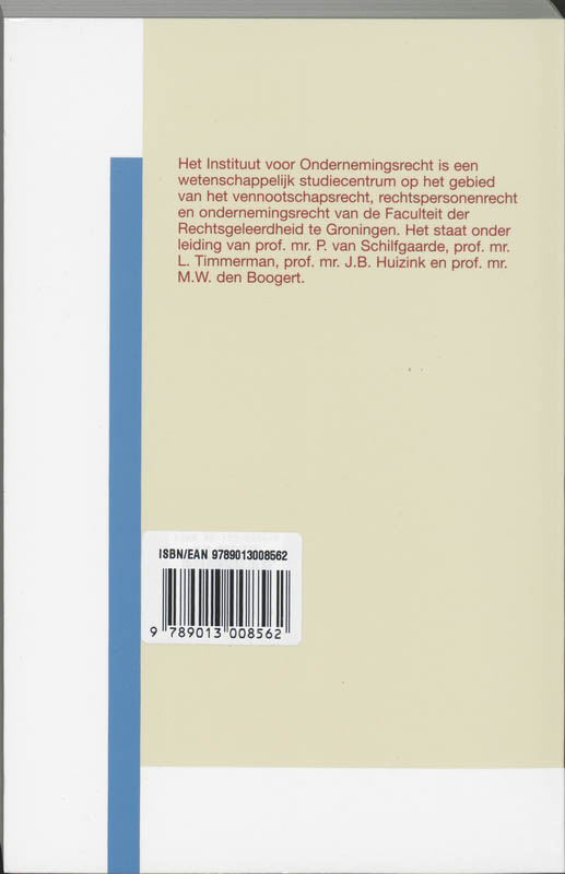Achterkant van Dwingend recht voor de besloten vennootschap