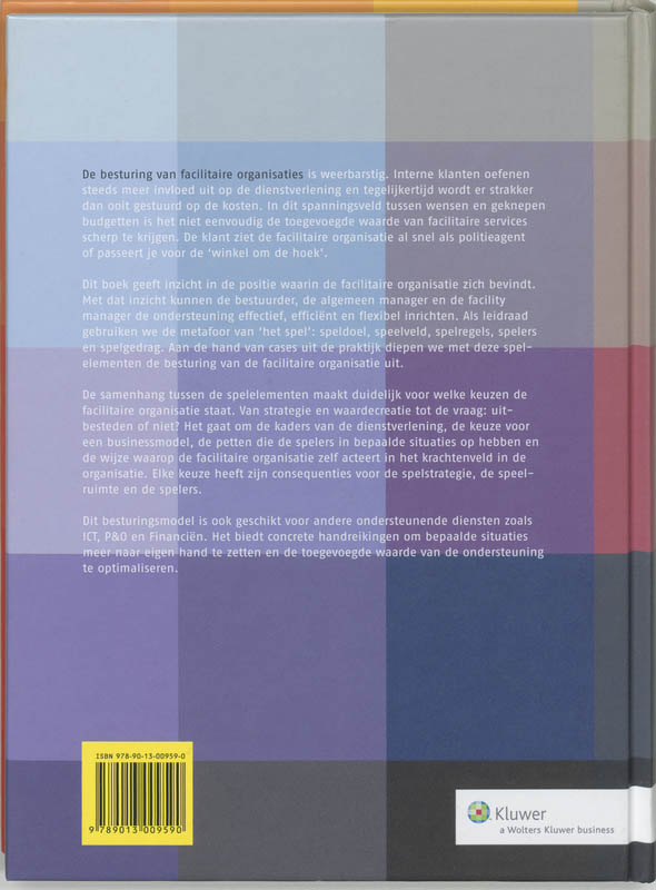 Achterkant van De besturing van facilitaire organisaties