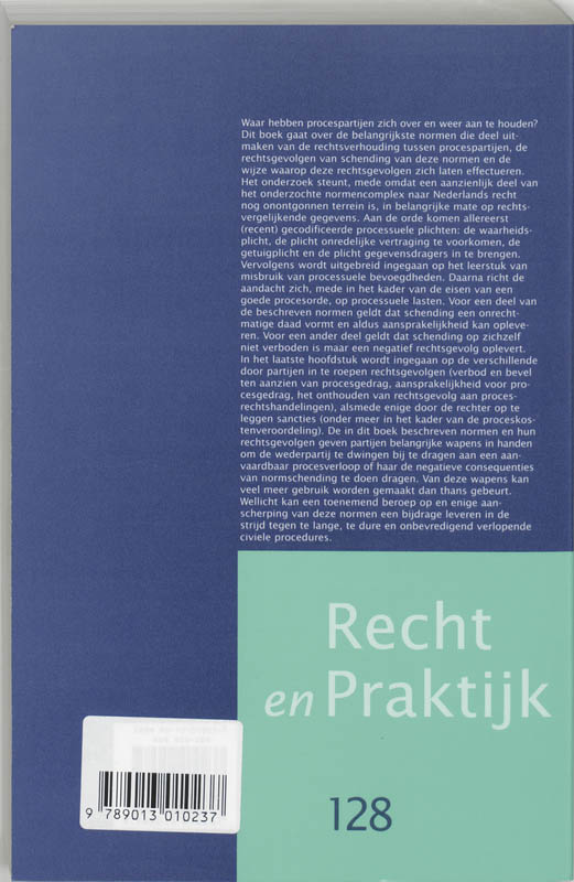 Achterkant van De rechtsverhouding tussen procespartijen