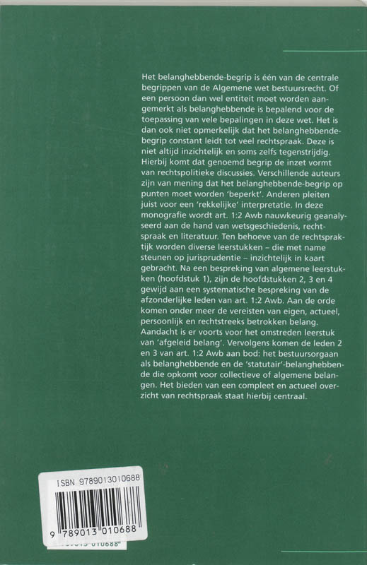 Achterkant van De belanghebbende