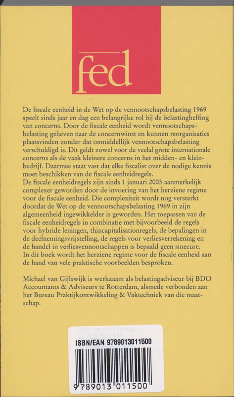 Achterkant van De fiscale eenheid