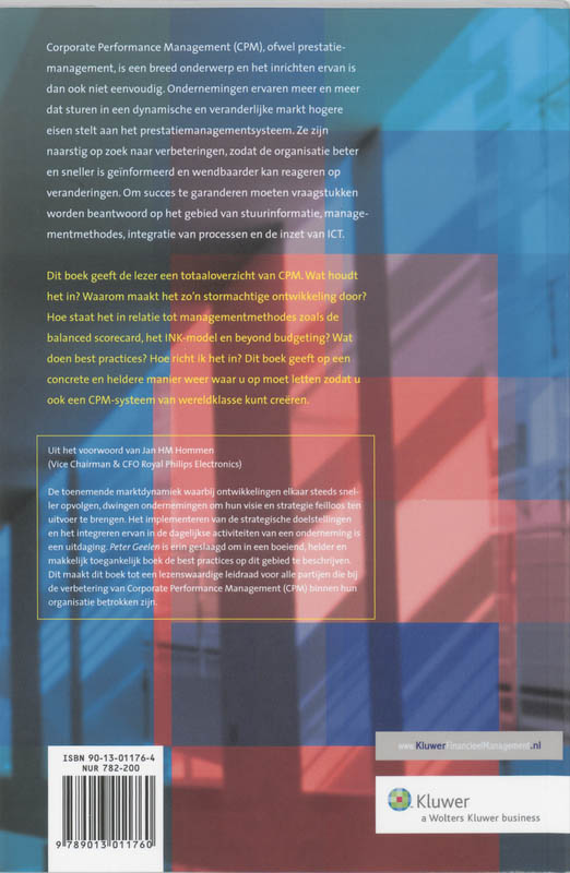Achterkant van Corporate Performance Management