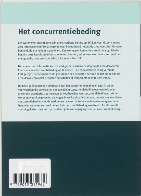 Achterkant van Het concurrentiebeding