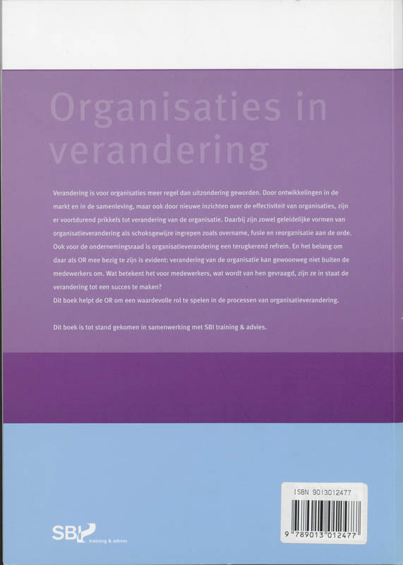 Achterkant van Organisaties in verandering