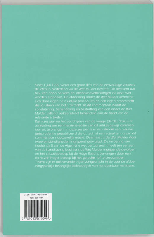 Achterkant van De Wet Mulder