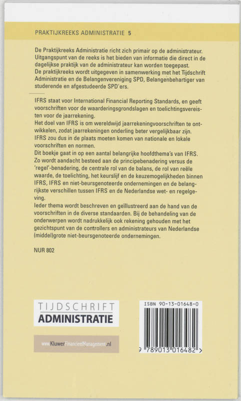 Achterkant van Nieuwe regels voor de jaarrekening