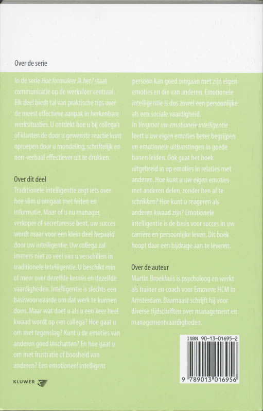 Achterkant van Vergroot uw emotionele intelligentie
