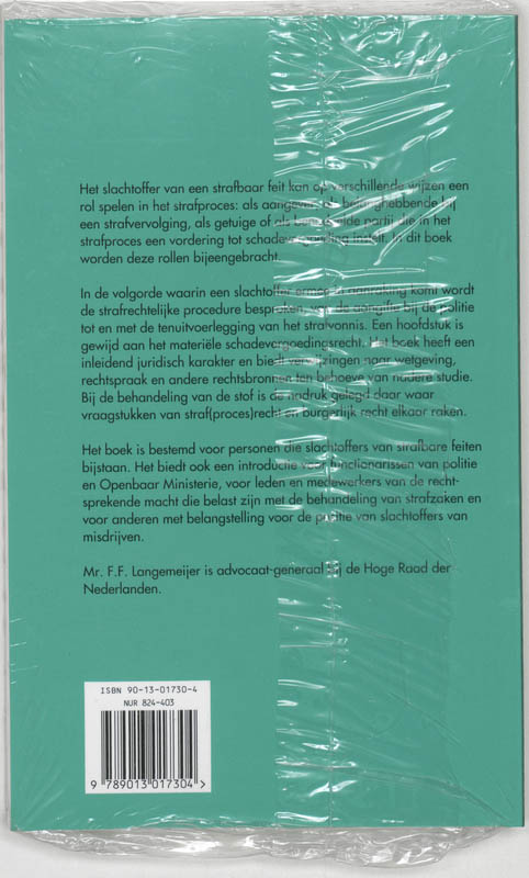 Achterkant van Het slachtoffer en het strafproces