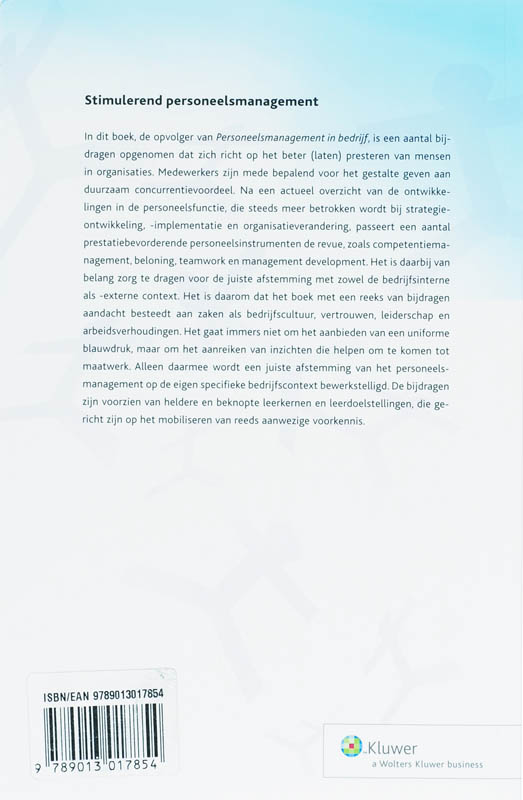Achterkant van Stimulerend personeelsmanagement