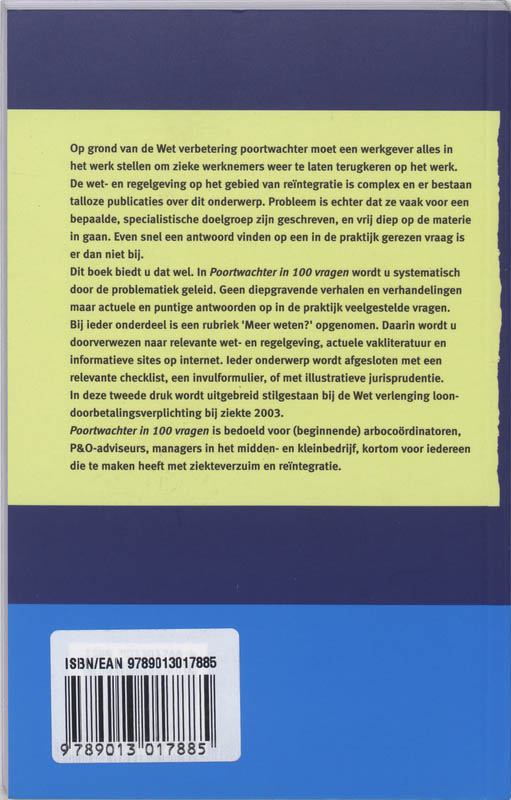 Achterkant van Poortwachter in 100 vragen
