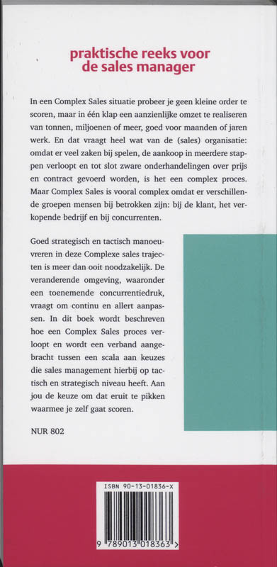 Achterkant van Complexe sales trajecten