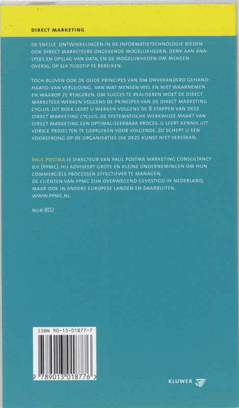 Achterkant van Direct Marketing
