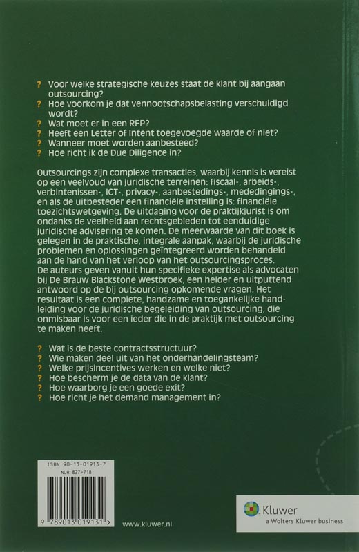 Achterkant van Outsourcing