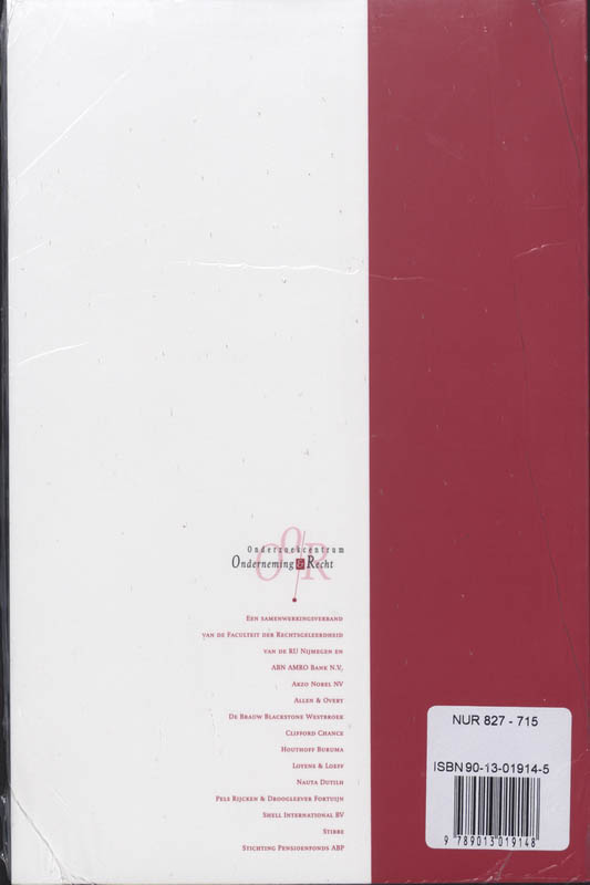 Achterkant van The creation of a European law of contracts