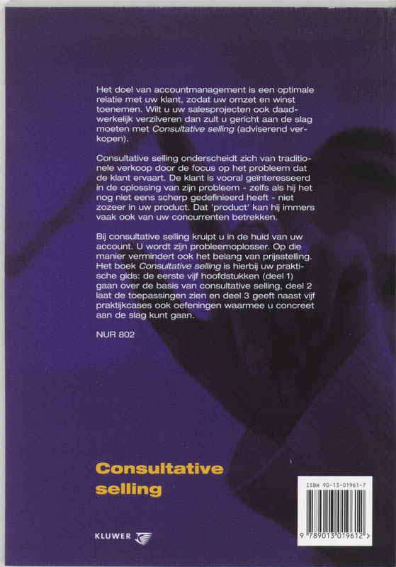 Achterkant van Consultative selling