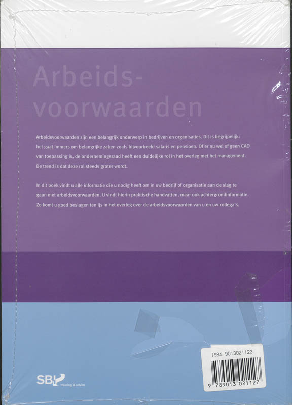 Achterkant van Arbeidsvoorwaarden