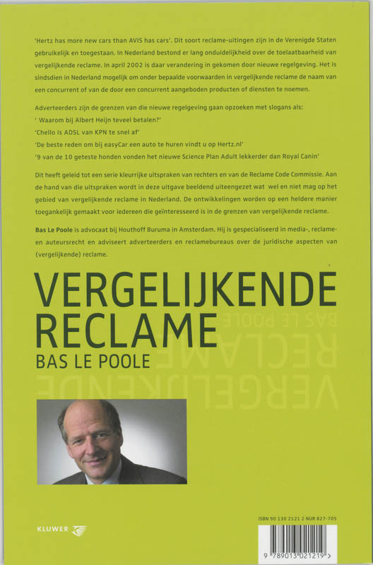Achterkant van Vergelijkende reclame