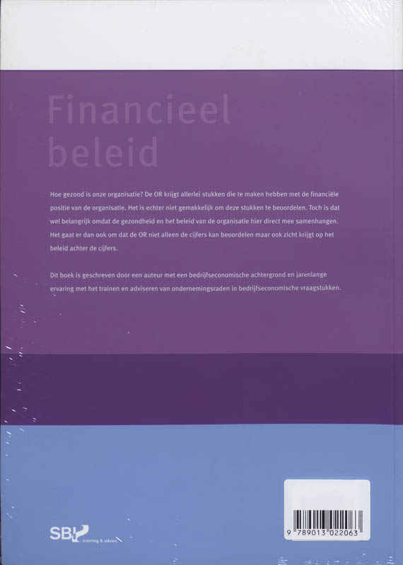 Achterkant van Financieel beleid