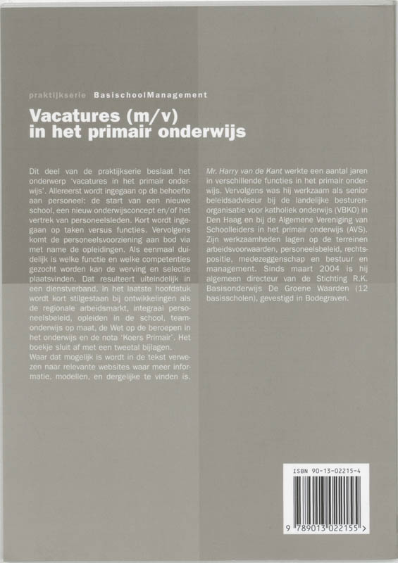 Achterkant van Vacatures (m/v) in het primair onderwijs