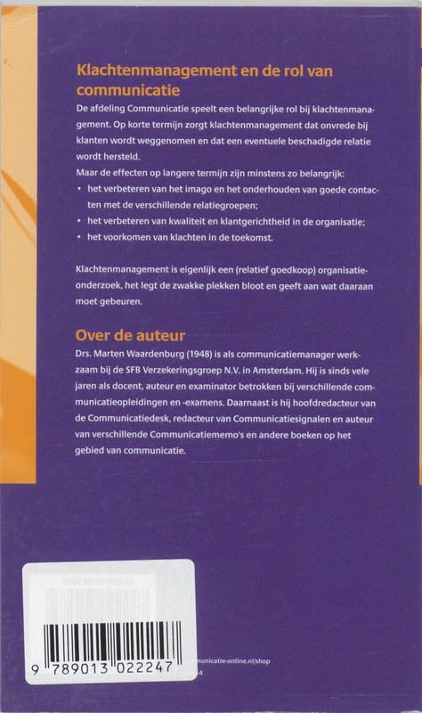 Achterkant van Klachtenmanagement en de rol van communicatie