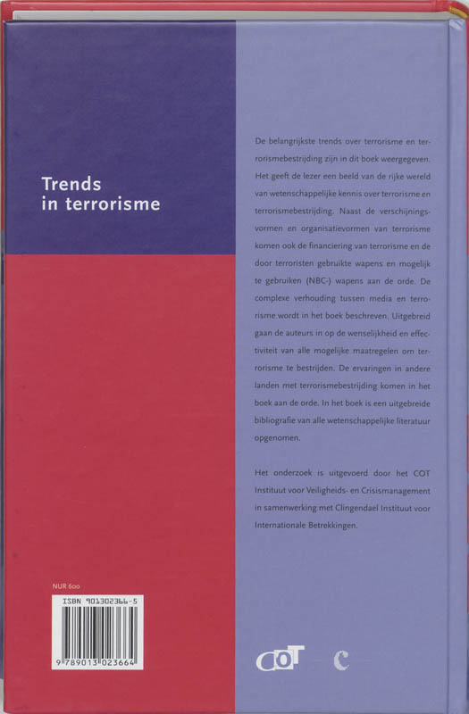 Achterkant van Trends in terrorisme