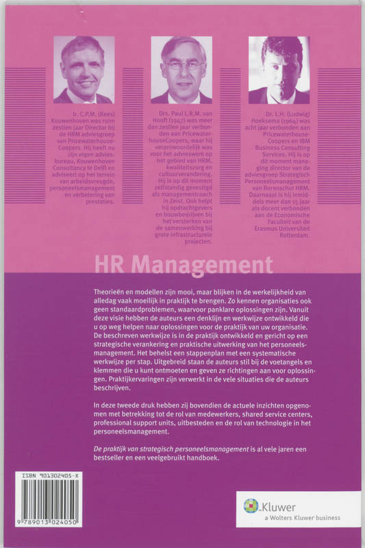 Achterkant van De praktijk van strategisch personeelsmanagement